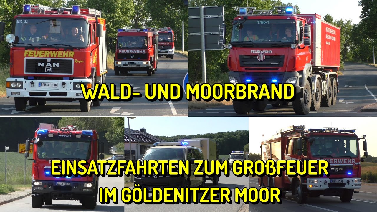 [Wald- und Moorbrand!] Einsatzfahrten zum Großfeuer im Göldenitzer Moor im Landkreis Rostock