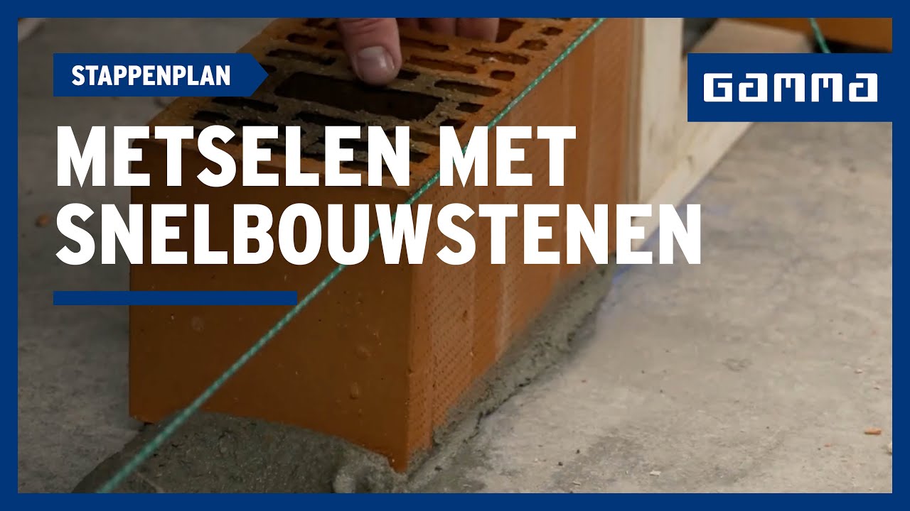 Muur metselen met snelbouwstenen in 7 stappen | GAMMA Belgi&euml;