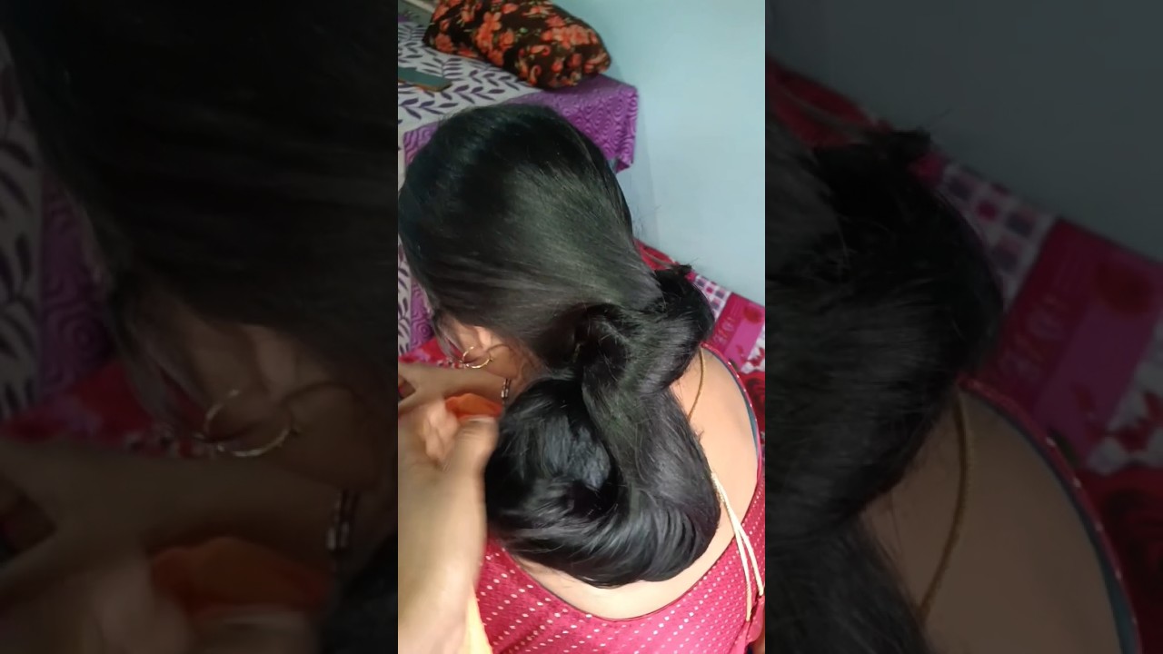 #rapunzel #hairstyle beautiful bun open hair style