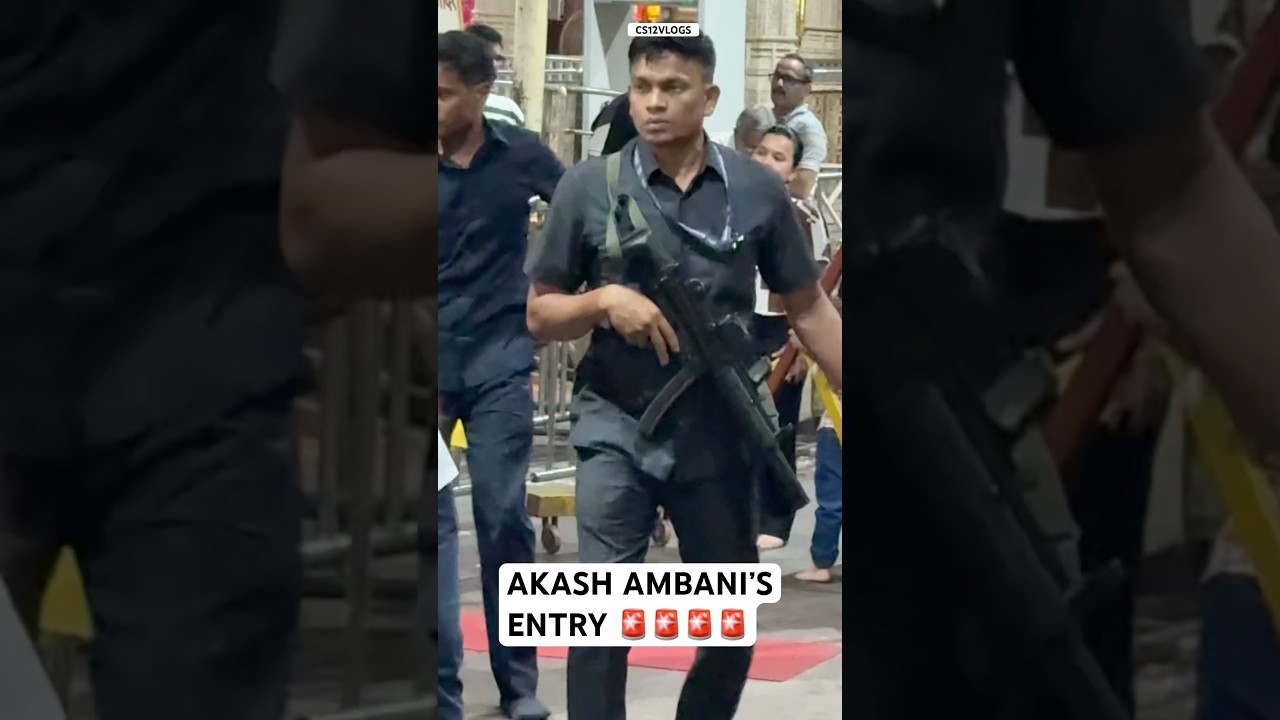 RICHEST INDIAN AKASH AMBANI&rsquo;S ENTRY WITH FULLARMOURED SWATFORCE SECURITY IN MUMBAI #SHORTS#INDIA#VIP