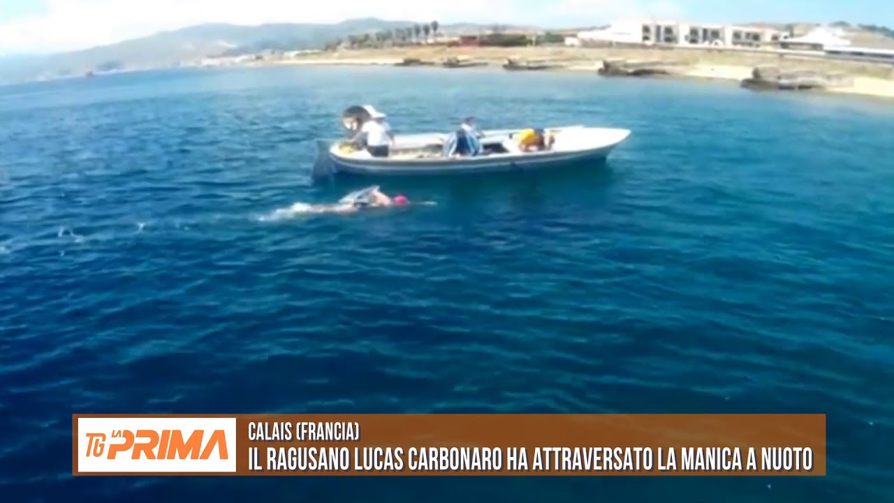 CALAIS, il ragusano Lucas Carbonato ha attraversato la Manica a nuoto
