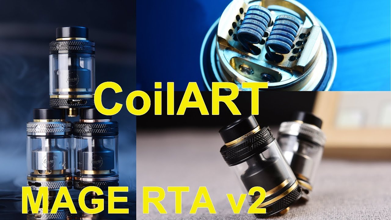 /Postless CoilArt MAGE RTA v2 | 3.5&5.5 glass tubes included | 29 honey comb airflow slots