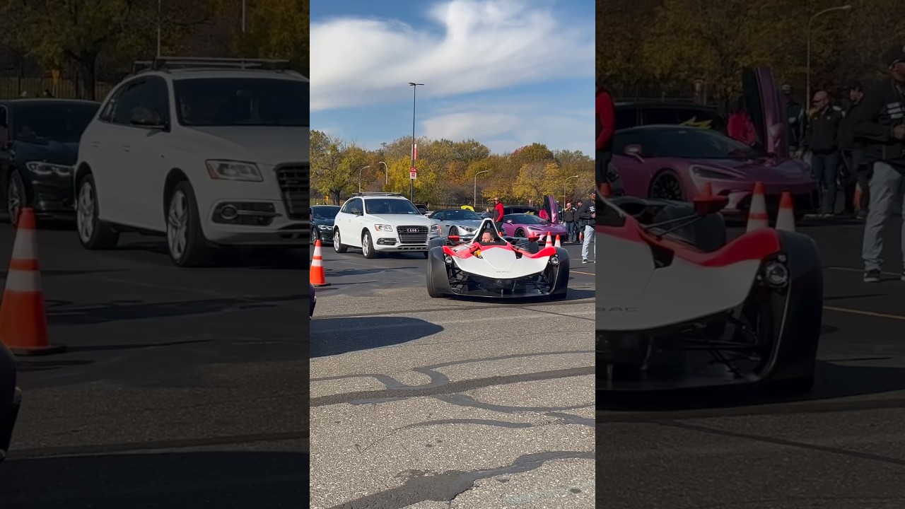 BAC Mono leaving cars and coffee