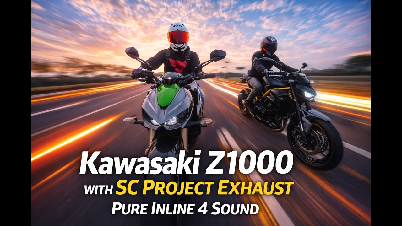 Kawasaki Z1000 with SC Project Exhaust Pure Inline 4 Sound