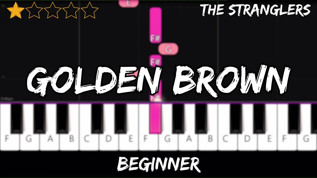 The Stranglers - Golden Brown - Easy Beginner Piano Tutorial - For 1 Hand