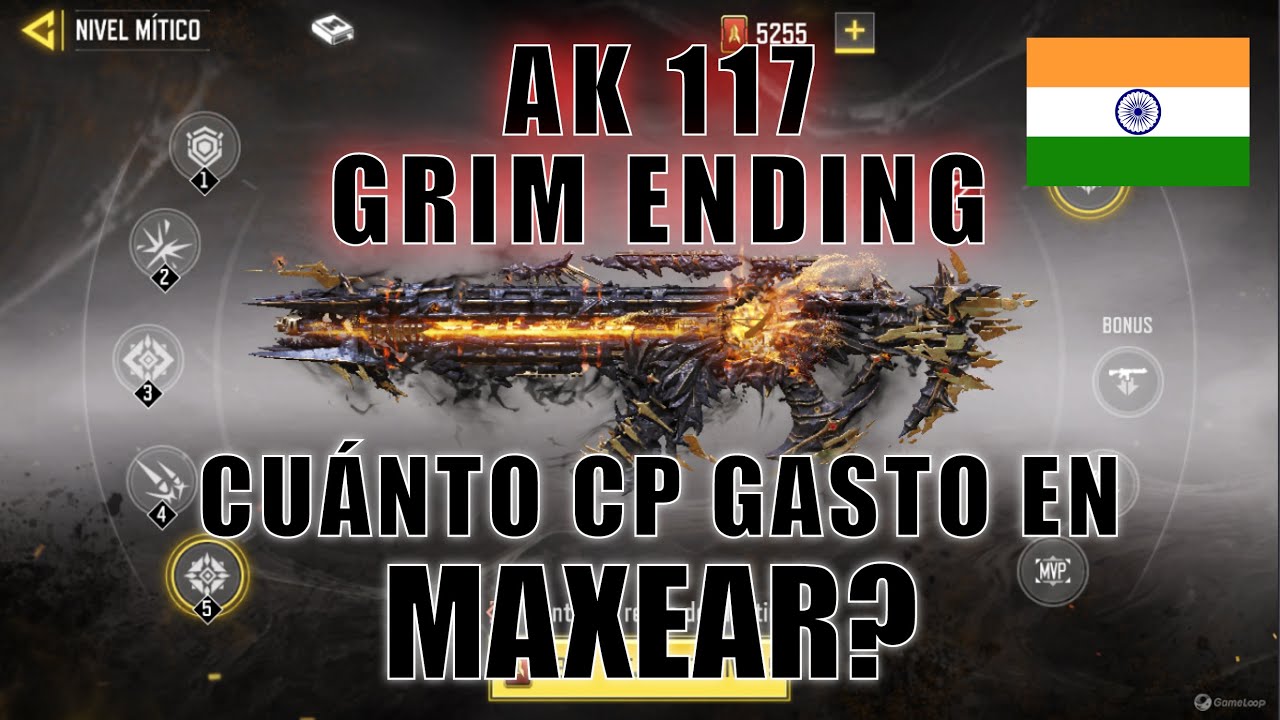 *NUEVA AK117 GRIM ENDING - Precio de ruleta completa y mejora al máximo, en cuentas Indias - CODM