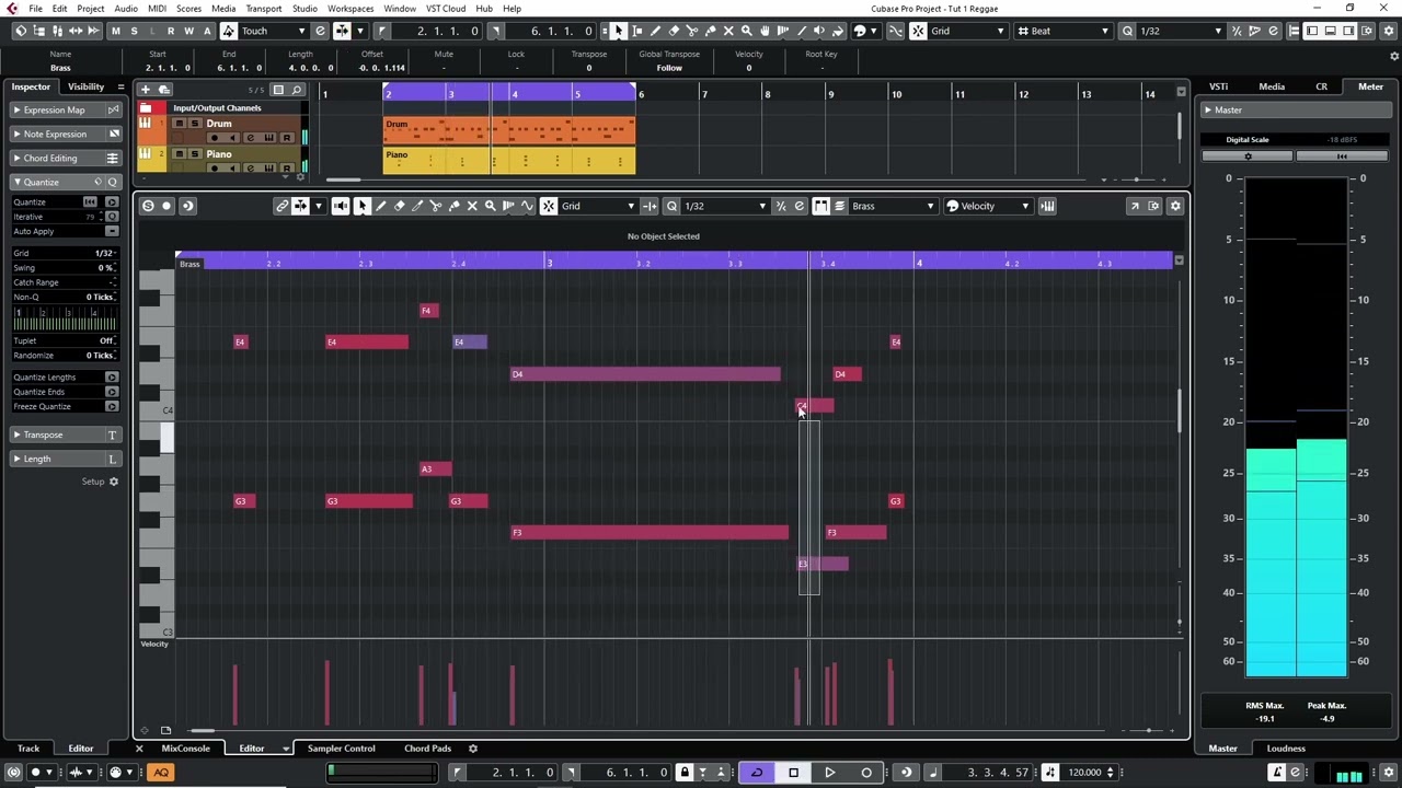 Simple Raggae Riddim using Halion Sonic SE3 only...For beginners