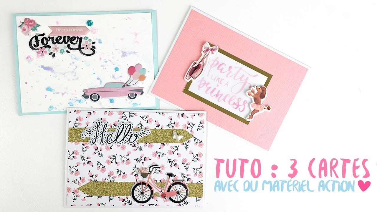 TUTO • 3 CARTES AVEC LES PRODUITS ACTION | Pnixie