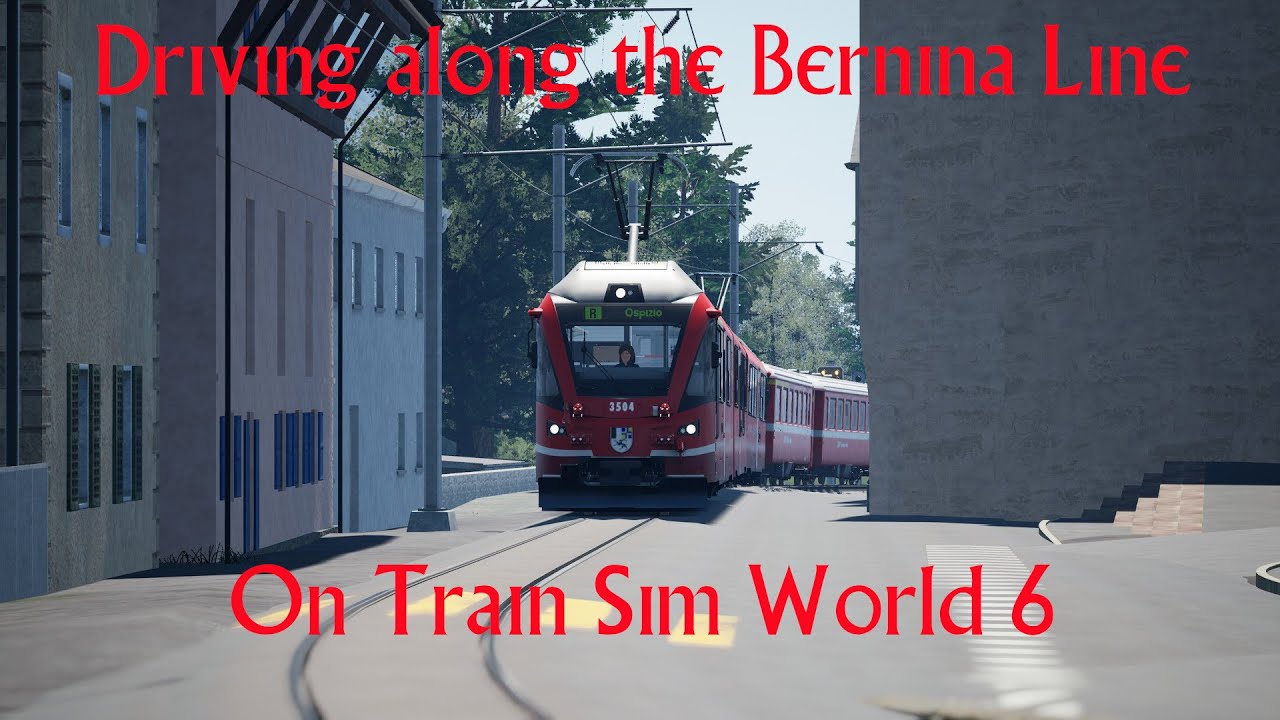 Driving a train on the Bernina Line on Train Sim World 6