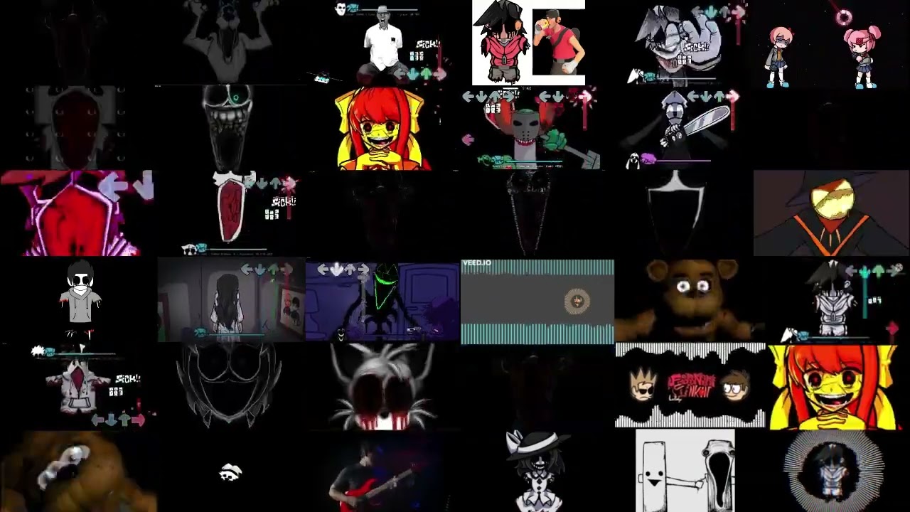 FNF Monochrome But its a 36 Mashup Version (reupload)
