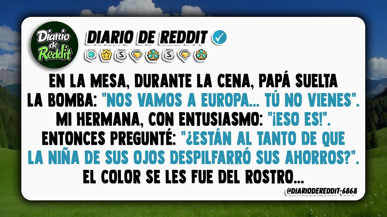 En la mesa, entre plato y plato, papá nos dejó helados: 