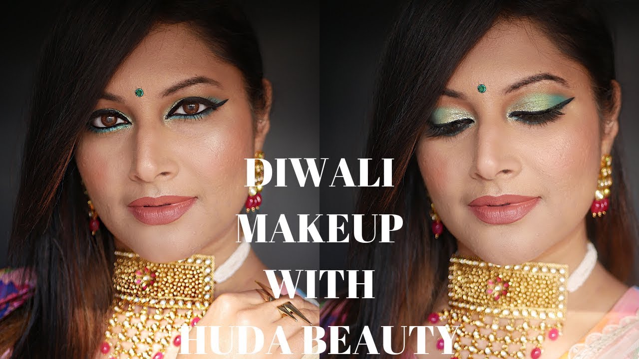 DIWALI MAKEUP TUTORIAL |  NEW HUDA BEAUTY EMERALD OBSESSIONS PALETTE | TRADITIONAL INDIAN MAKEUP