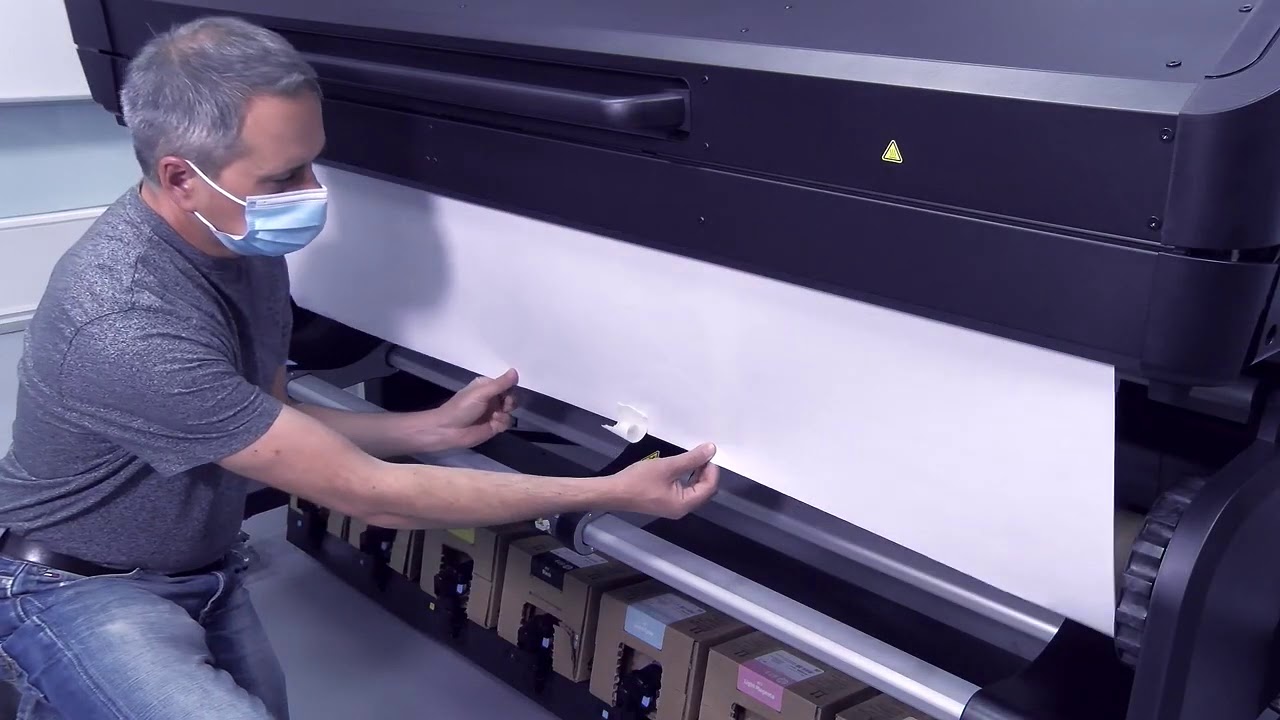 Install Substrate And Use The Take Up Reel On The HP Latex 700 & 800 Printer Series