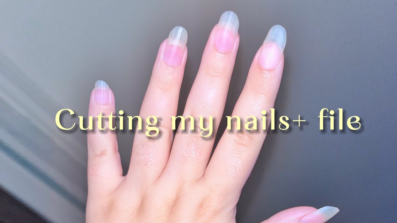Cutting my long nails + file ASMR 