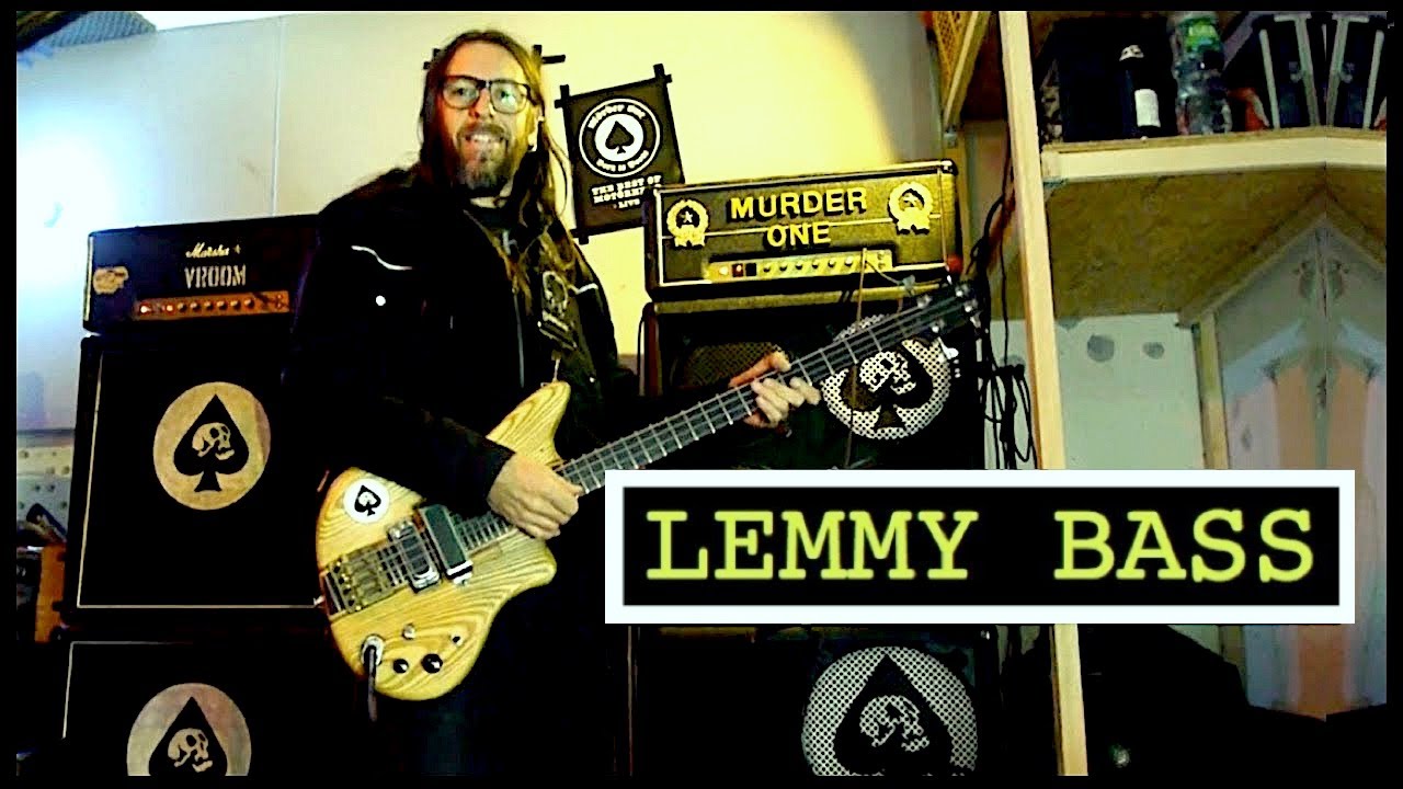 LEMMY BASS SOUND - MARSHA & MURDER ONE REPLICAS - MOTORHEAD BASS & VOCALS COVER WITH LYRICS