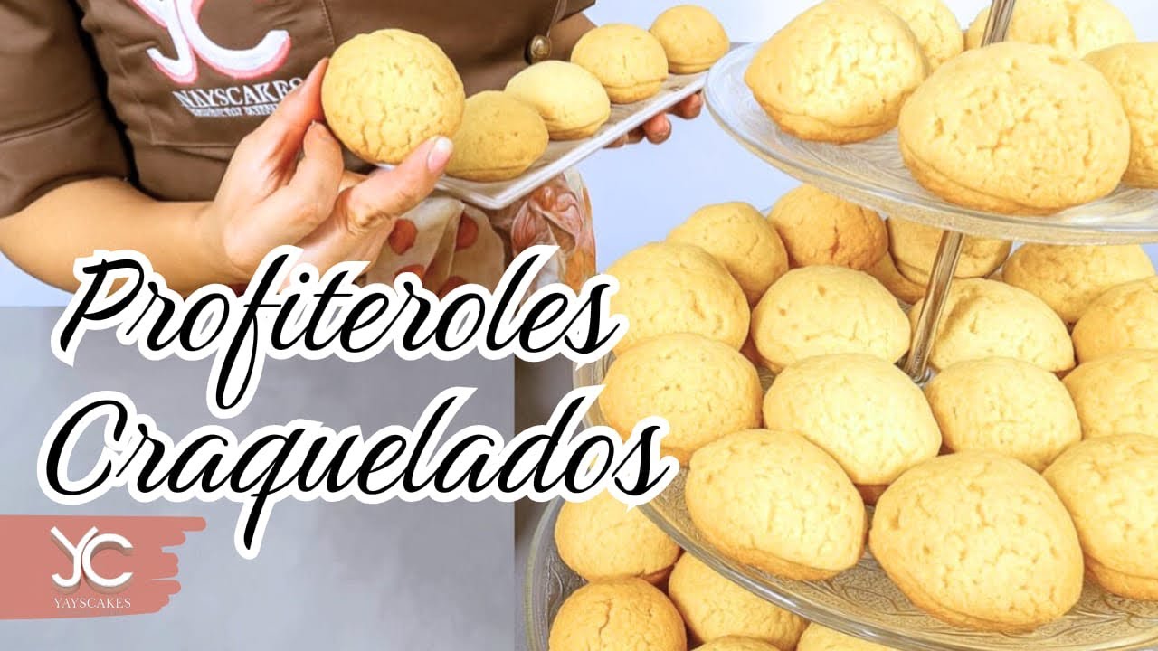 Profiteroles craquelados con un ❤️de praliné de almendras y ganache de praliné ✨Receta gourmet