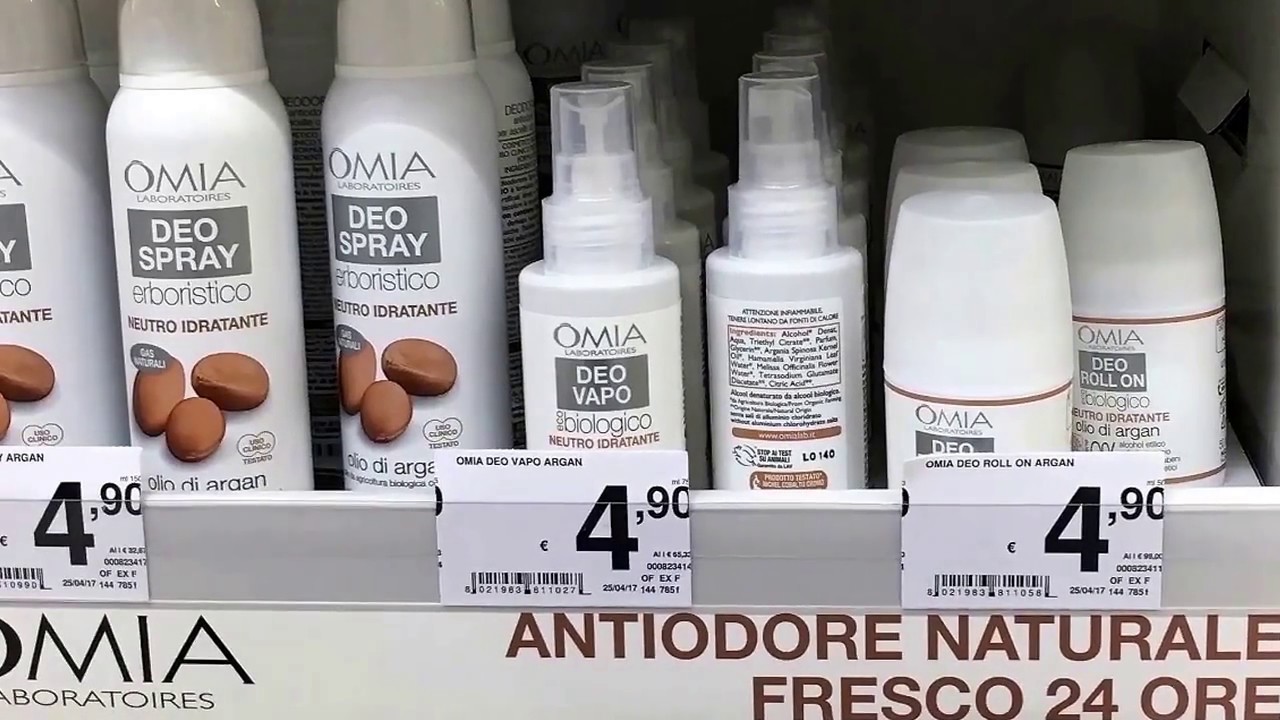 Deodoranti Omia Bio da supermercato - Naturali e senza sali di alluminio
