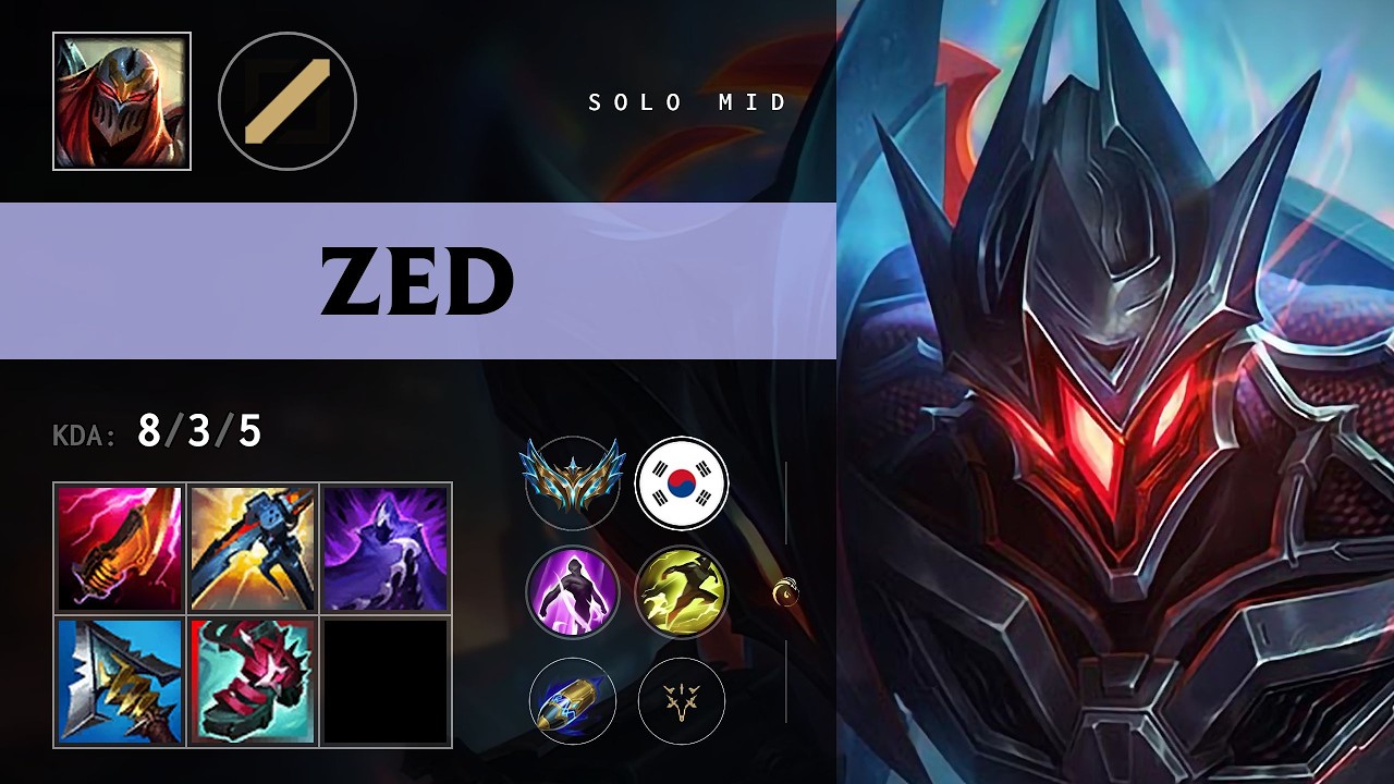 Zed Mid vs Yone - KR Challenger Patch 26.12