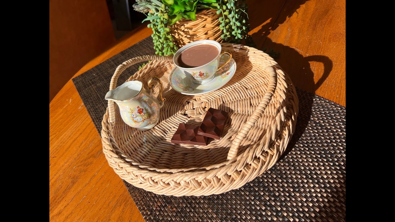 Round tray with handles Круглый поднос с ручками  Загибка 