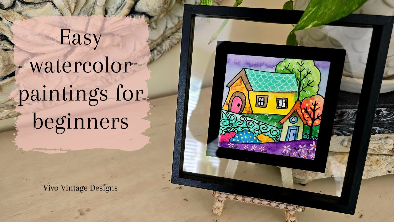 3 Easy watercolor whimsical paintings