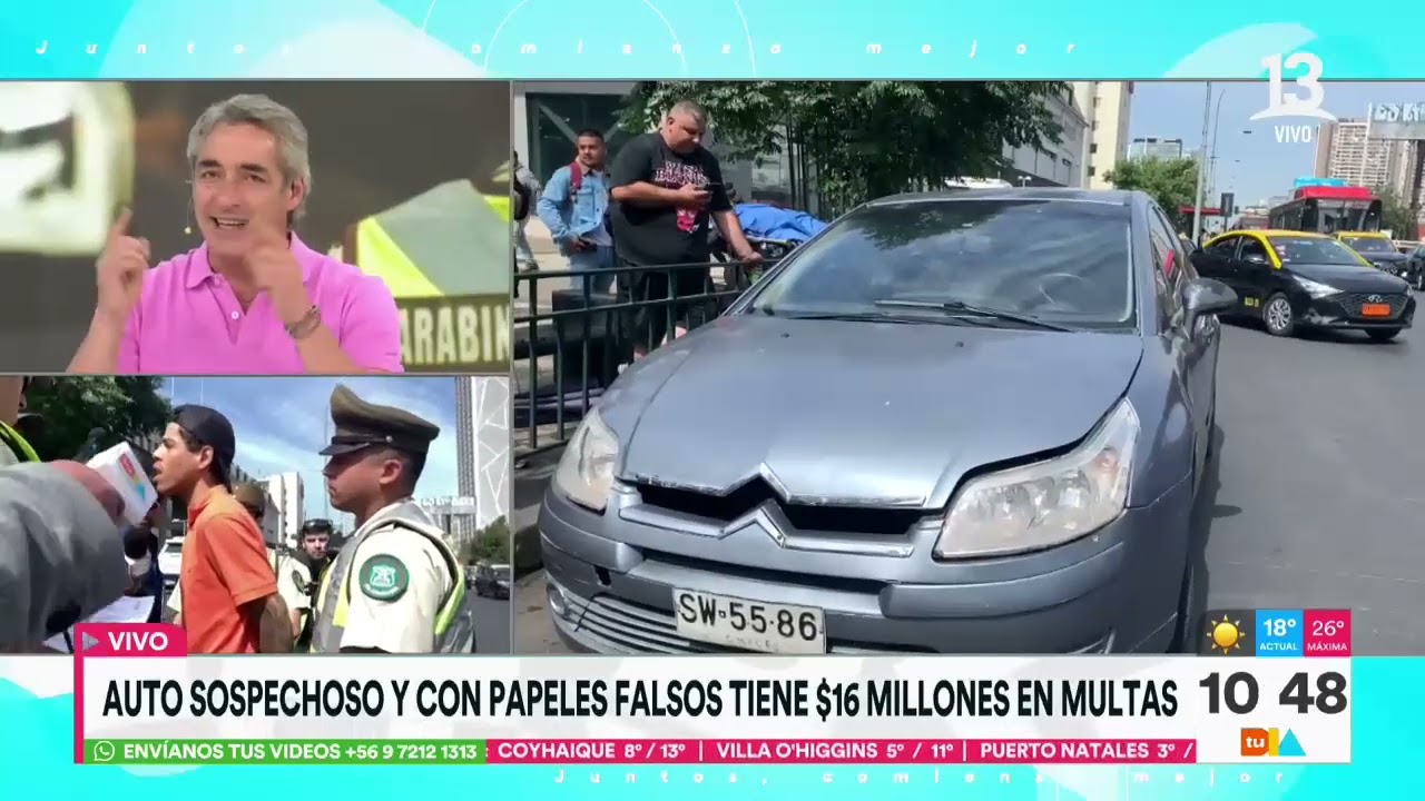 Fiscalización en Estación Central: conductor con documentación falsa es detenido | Tu Día | Canal 13
