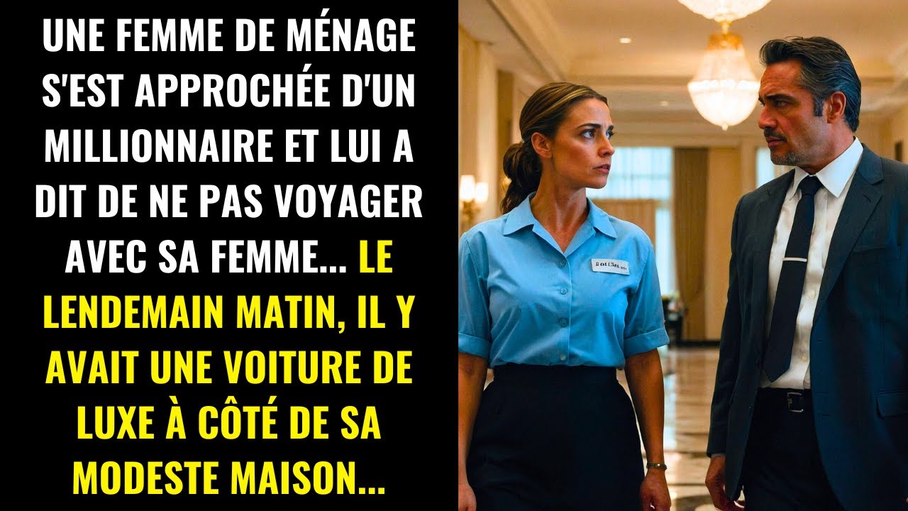 UNE FEMME DE MÉNAGE A AVERTI UN MILLIONNAIRE, ET LE LENDEMAIN MATIN, UNE VOITURE DE LUXE EST...