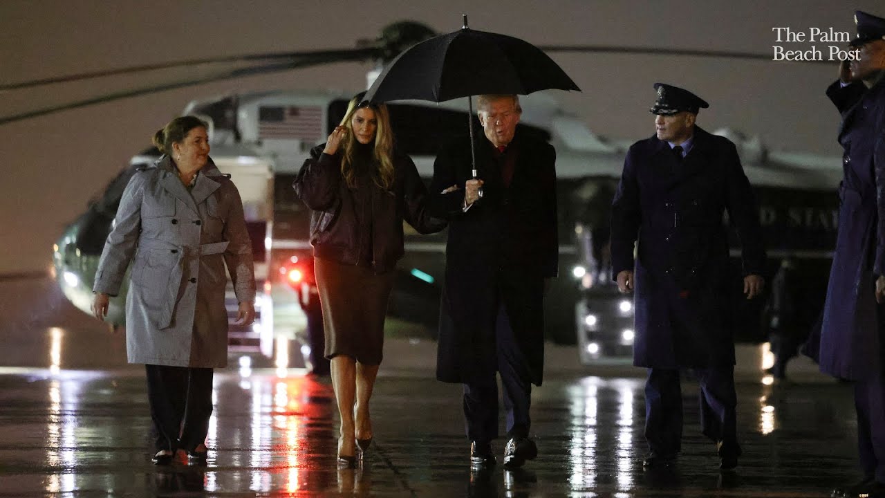 Donald Trump and Melania Trump depart for Thanksgiving weekend at Mar-a-Lago in Palm Beach, Florida
