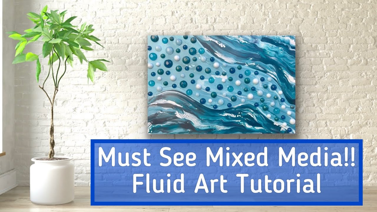 Marvelous Mixed Media!!! Fluid Art Meets Epoxy Resin!! Acrylic Fluud Art Tutorial 🎨👩‍🎨