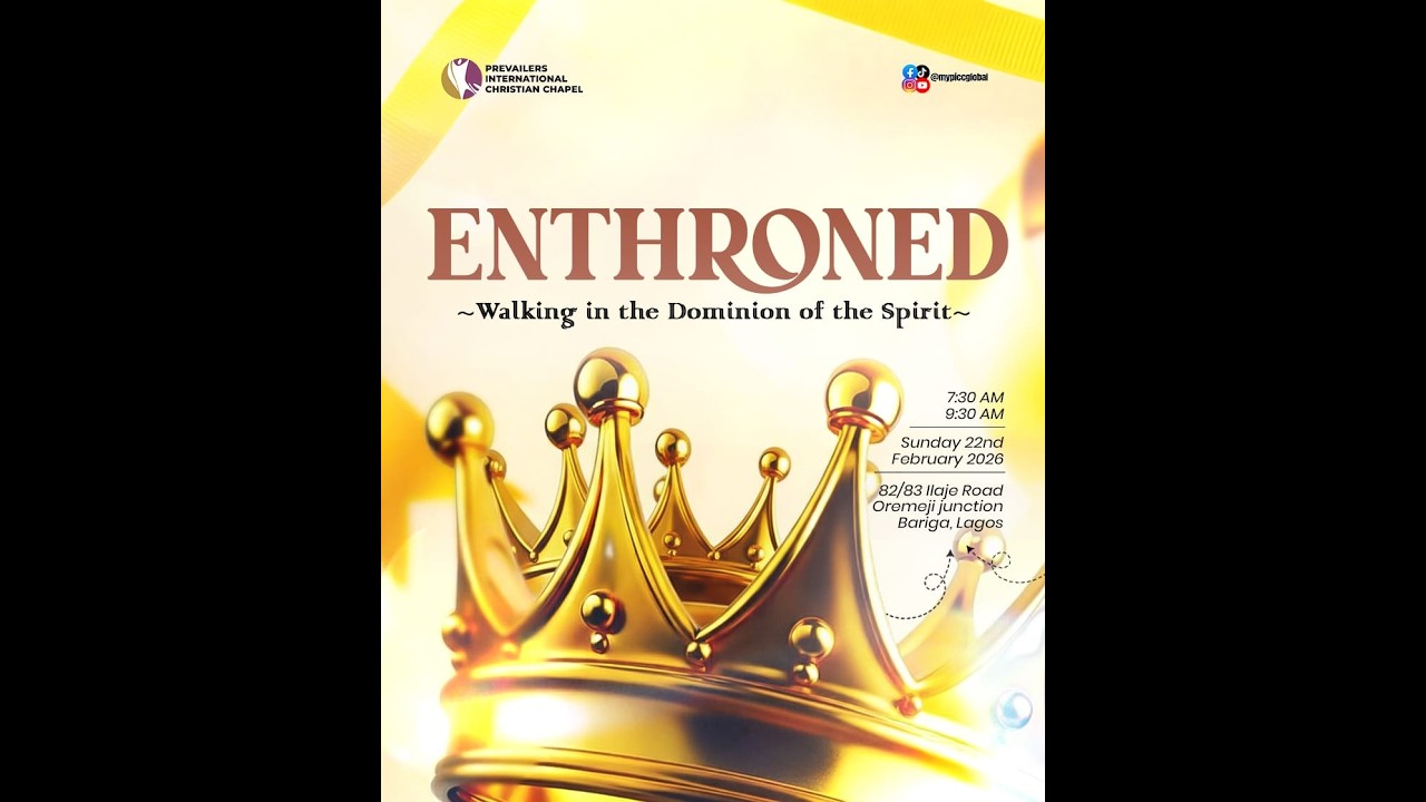 ENTHRONED || WALKING IN THE DOMINION OF THE SPIRIT || SECOND SERVICE