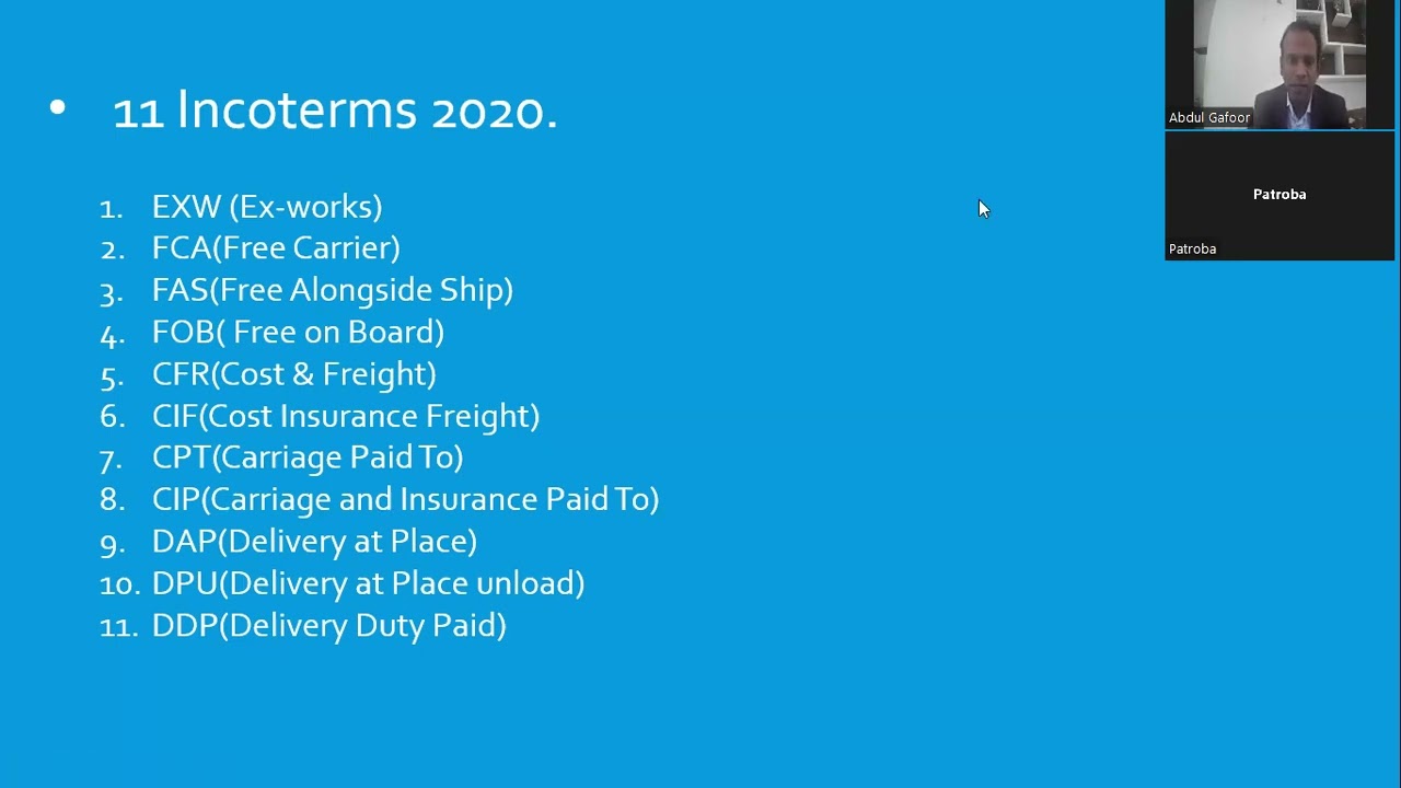 Incoterms 2020- Explain in simple way