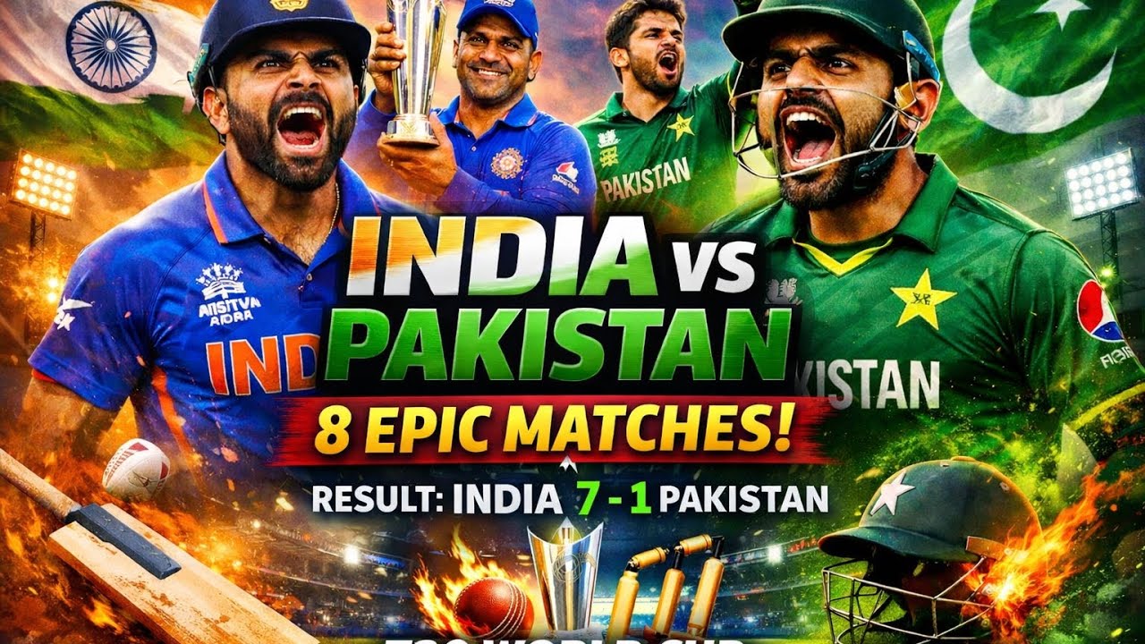 IND vs PAK T20 World Cup History 😳 | 7-1 Record 💥 | All 8 Matches Full Results 🔥