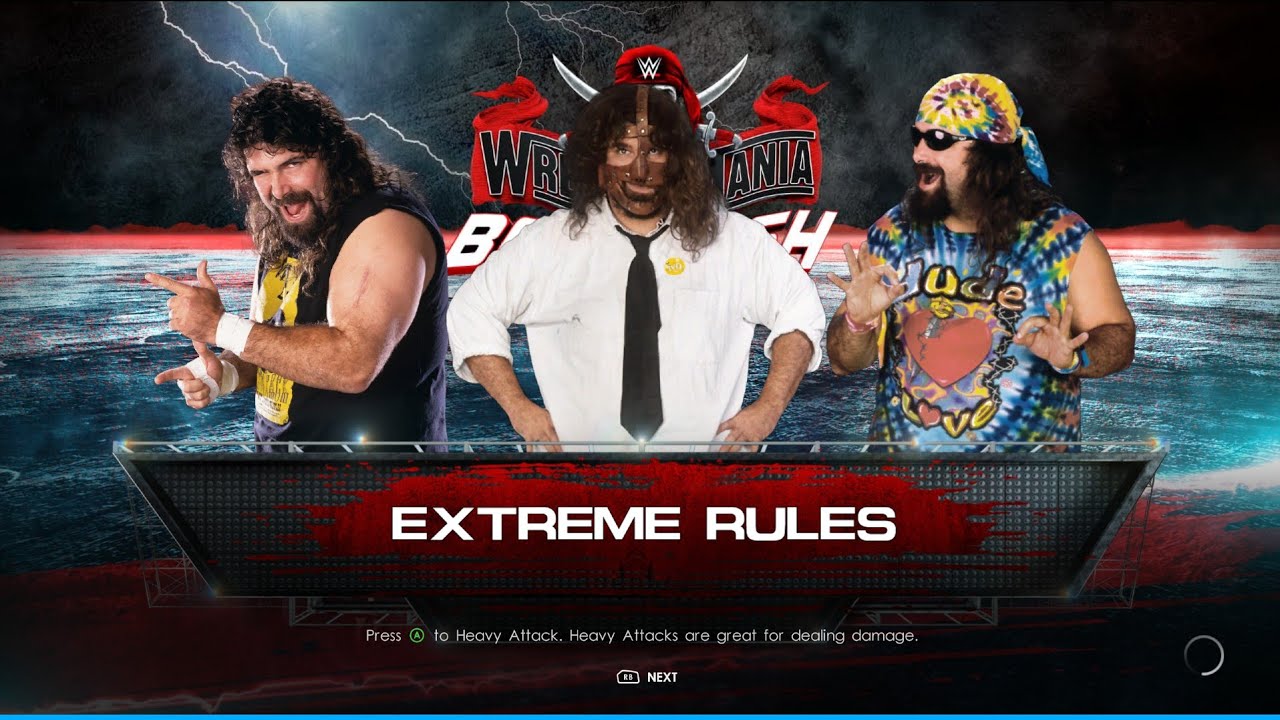 WWE 2K22 | 3 FACES OF FOLEY TRIPLE THREAT | EXTREME RULES MATCH