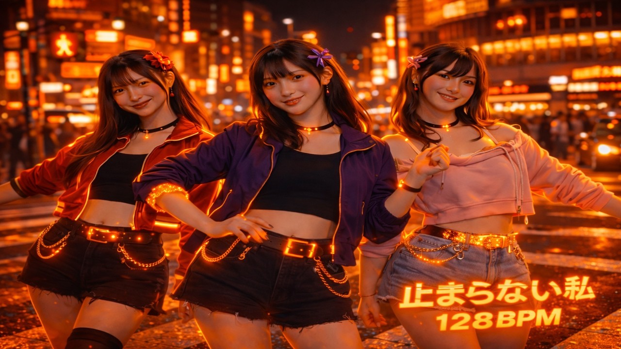 夜の交差点 / ストリートユーロビート｜止まらない私 – I KEEP GOING