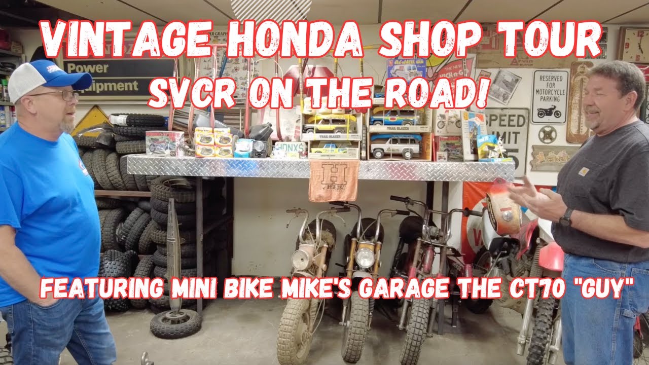 ПЕРВЫЙ В ИСТОРИИ тур по магазину MiniBike Mike's Garage с винтажными мотоциклами Honda Trail 70-х...
