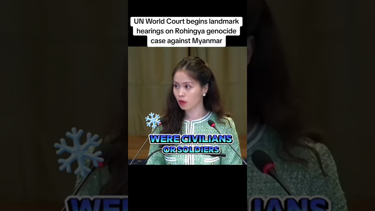 International court of justice begins landmark hearings on Rohingya genocide case against Myanmar. 