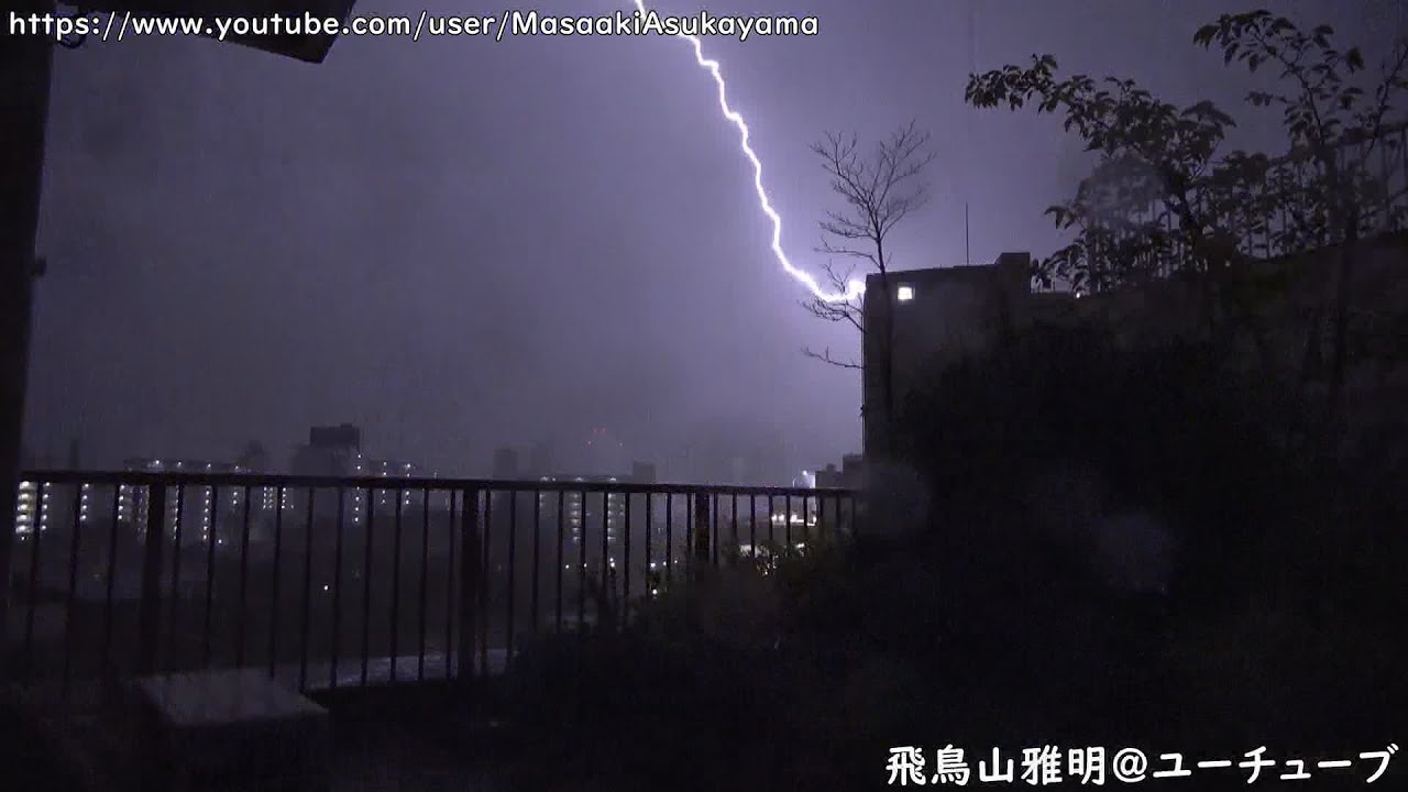 [Turn up your volume] Thunderstorm in Tokyo with lightning strikes [July 22, 2024]