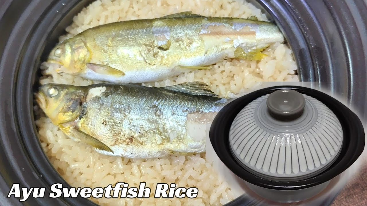 Cook Ayu Sweetfish Rice in a Japanese clay pot Kikka, the Banko ware rice cooker #fishrice