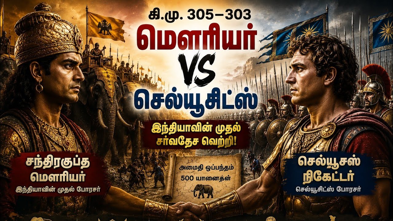மௌரியர் vs செல்யூசிட்ஸ் | இந்தியா முதன்முறையாக வெளிநாட்டு பேரரசை தோற்கடித்த நாள் Chandragupta Maurya