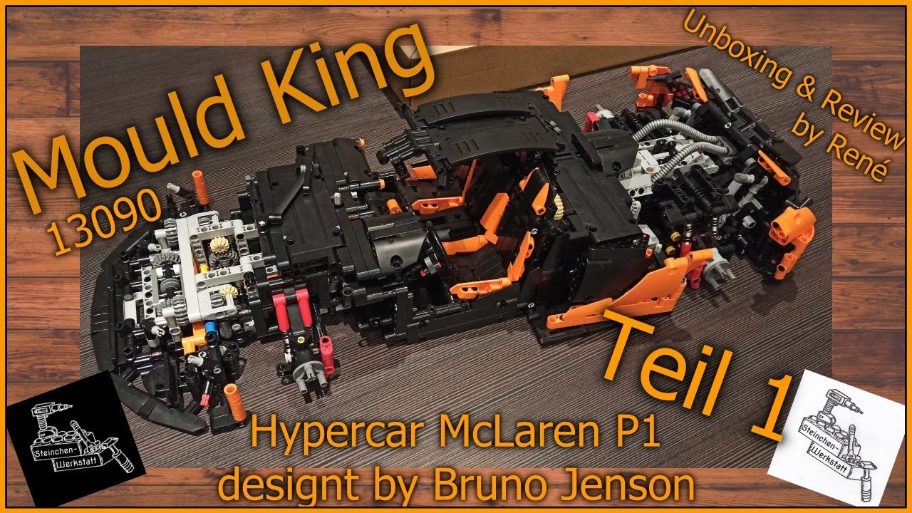 Genial | Hypercar McLaren P1 / Teil 1 | 3223 Teile Fazination in Orange & Schwarz | Mould King 13090