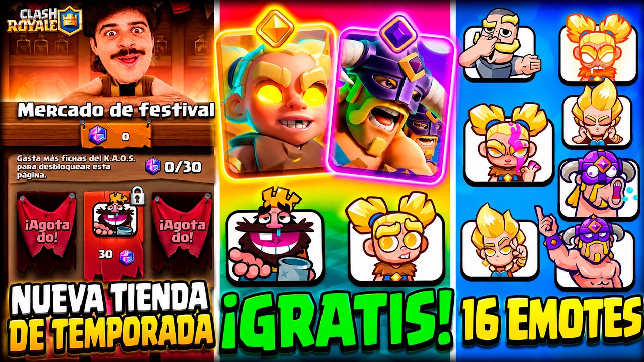 &iexcl;H&Eacute;ROE y EVO GRATIS! TODO SOBRE la TEMPORADA 86 de Clash Royale EMOTES, SKINS y PASS ROYALE ✨