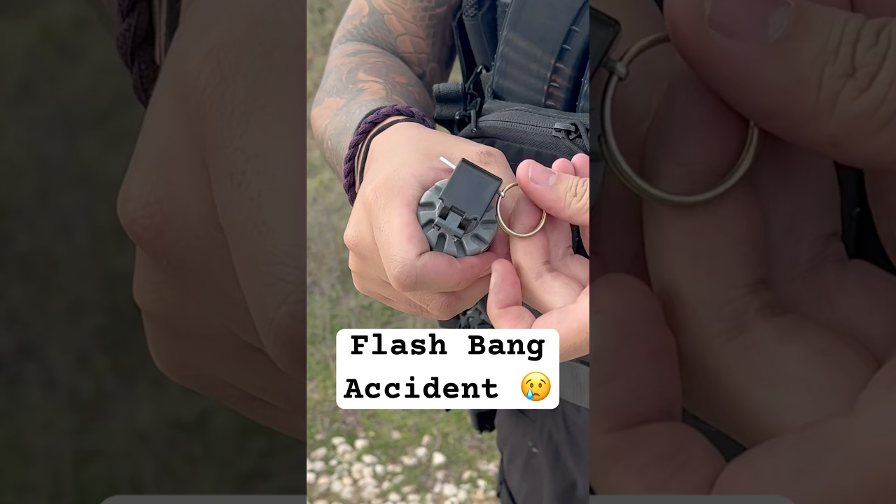 Flash bang accident 😢 #shorts #military #airsoft