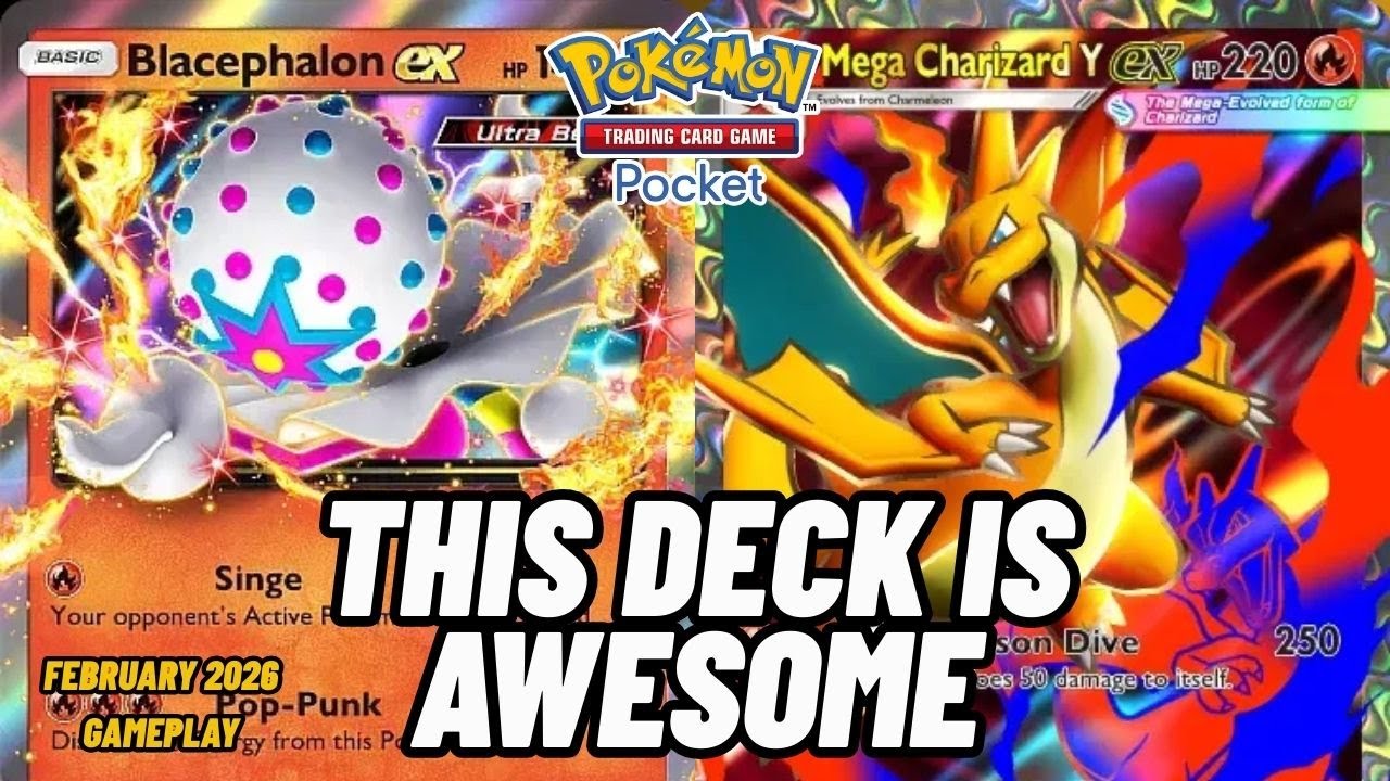 Inferno Carnival! BLACEPHALON ex & MEGA CHARIZARD ex Burn the Arena! | Pokemon TCG Pocket Gameplay