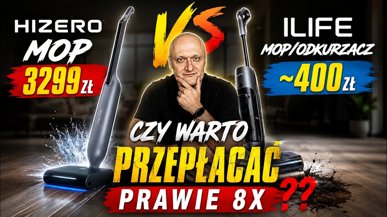 ILIFE W90 PRO Mop/Odkurzacz VS HIZERO MOP - Czy warto przepłacać 8x?