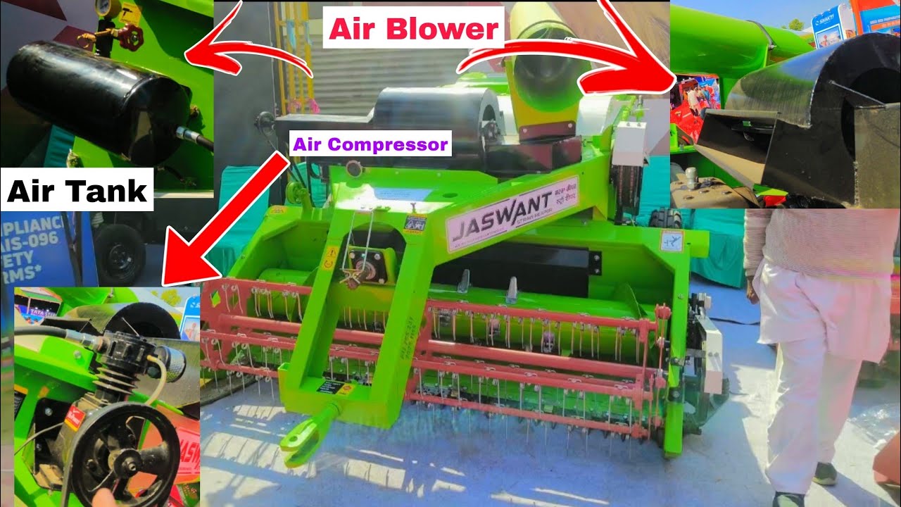 इतने एडवांस फीचर शायद ही किसी रिपर देखें होंगे ll Jaswant 56 Bollar and Compressor straw reaper 