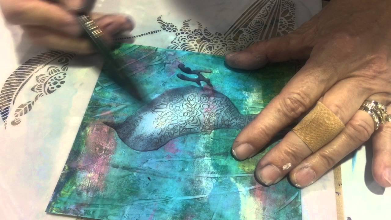 Karen Parsons shows us New Ways to use Crafter's Workshop Stencils - CHA 2016