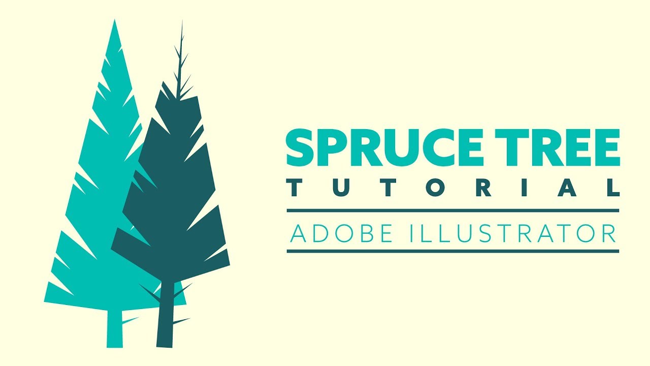 Spruce tree tutorial | Adobe Illustrator | Beginners
