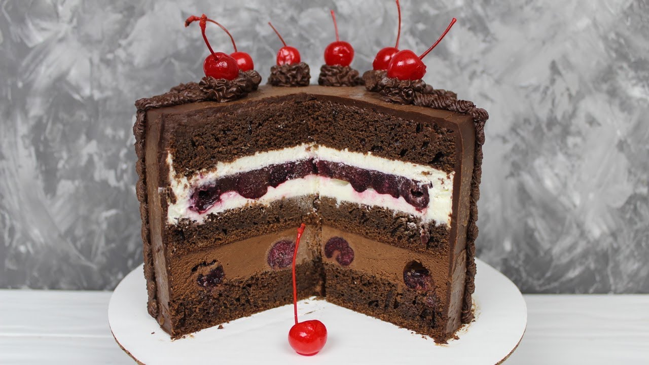 Black Forest Cake Recipe | Chocolate Cherry Cake