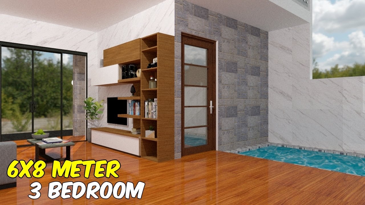AUTO JATUH CINTA ! Desain Rumah Elegan 6x8 Dengan 3 Kamar