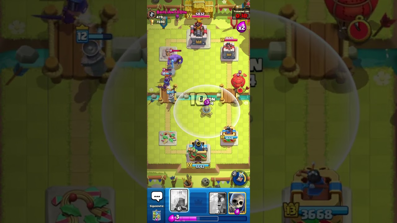 Jugando clash royale