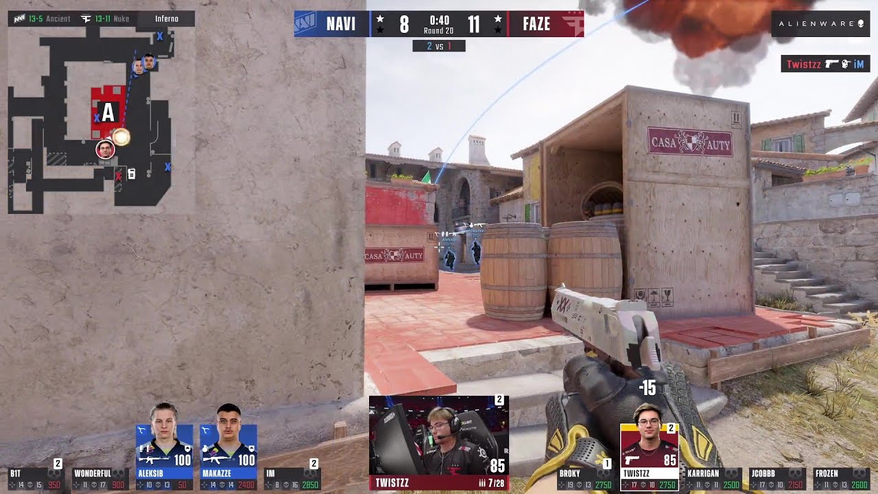 Twistzz crazy deagle 1v3 clutch for matchpoint against NAVI in Semi-finals | Budapest Major 2025